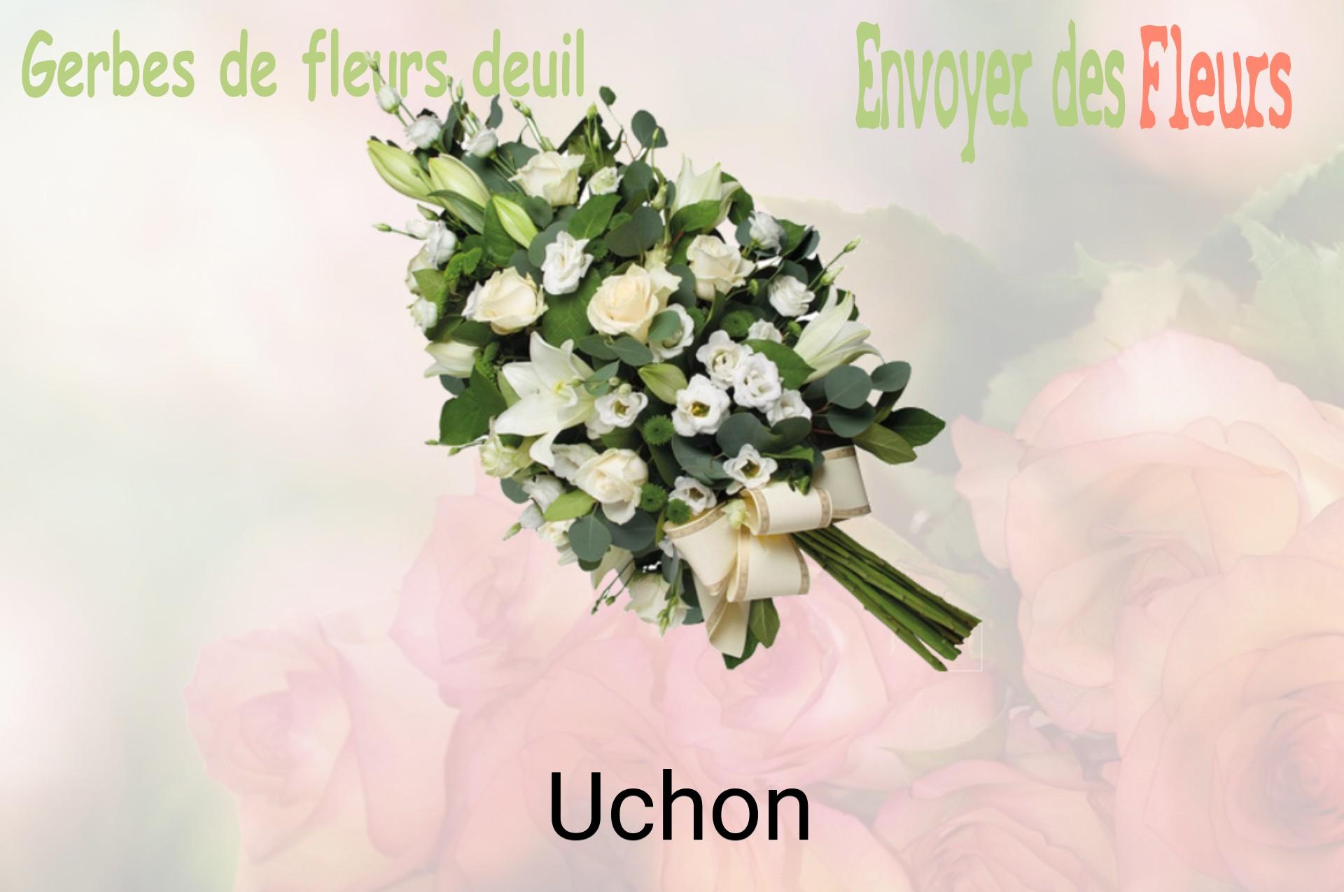 Gerbe de fleurs de deuil livrée à Uchon